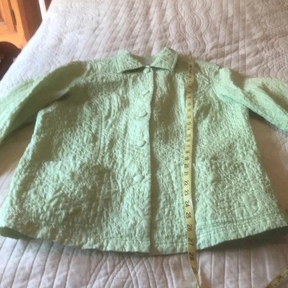 Coldwater Creek Silk Quilted Jacket Size PL Large Petite - Picture 13 of 17
